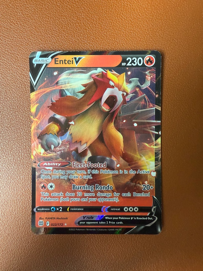 entei V brilliant stars 022/172, Hobbies & Toys, Toys & Games on Carousell