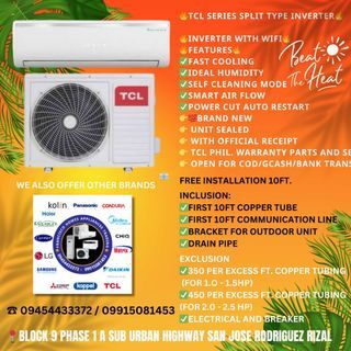 FREE INSTALLATION TCL INVERTER AIRCON