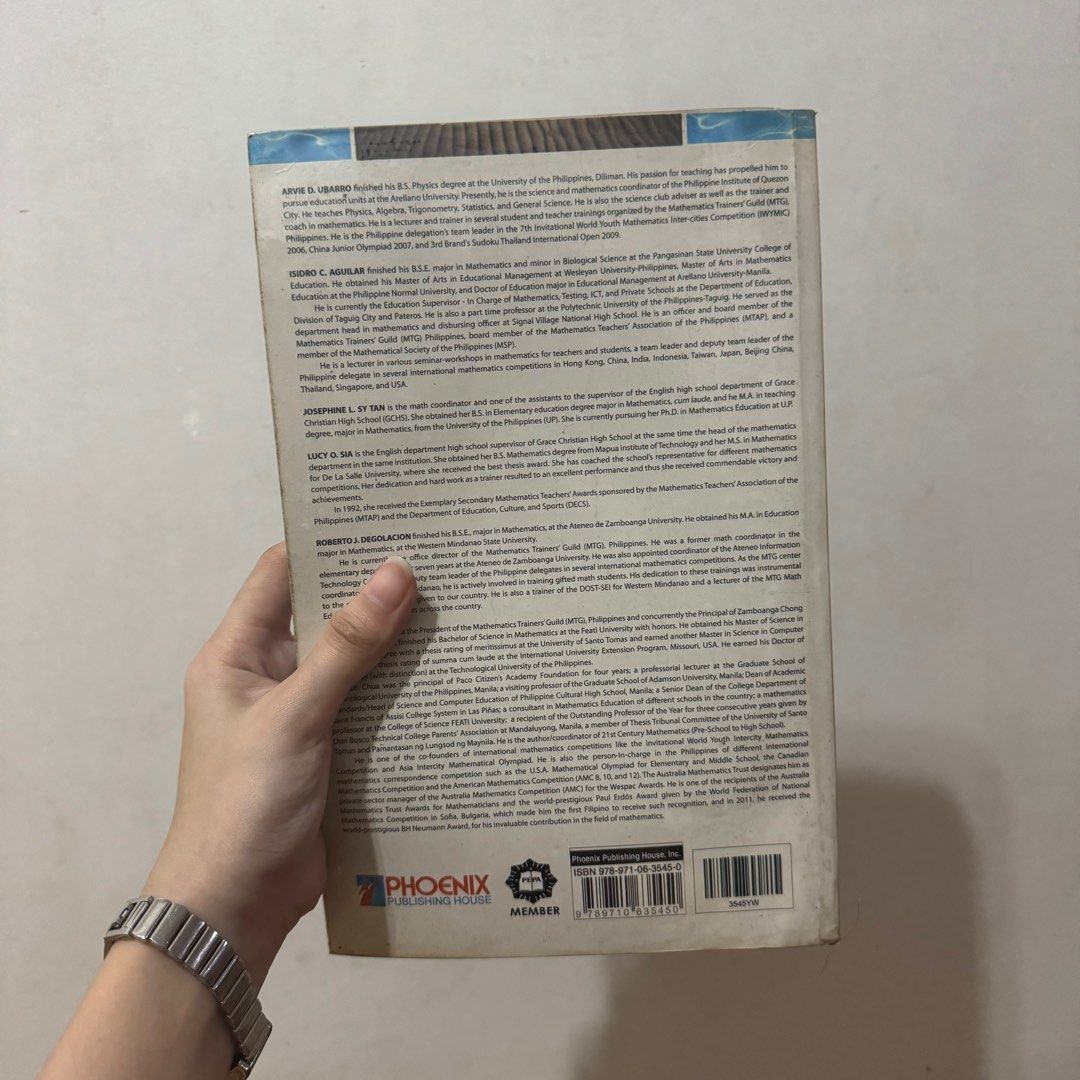 [Grade 9] Math Book (Category: Textbooks) located in Manila. Submitted by tkilla (Listing ID 1356185286, Image 2). Description: .