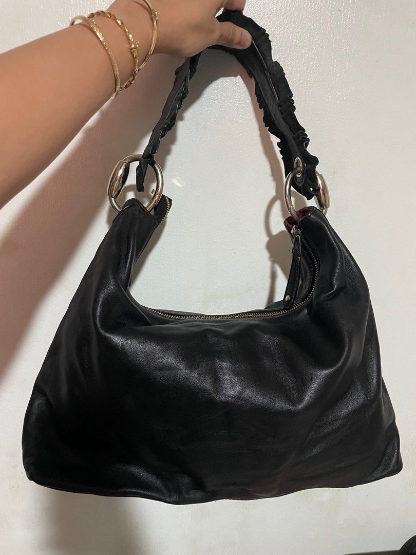 Gucci sabrina hobo bag (Category: Luxury Bags & Wallets) located in San Pablo. Submitted by prelovedbymistyblue (Listing ID 1356103596, Image 2). Description: Gucci sabrina black calf skin leather hobo bag. No major flaws except signs of use on the hardwares. Gucci underzip. Japan preloved. Selling low for 8000, down to 7000, down to 6500., down to 5500, 4800. Slightly negotiable..