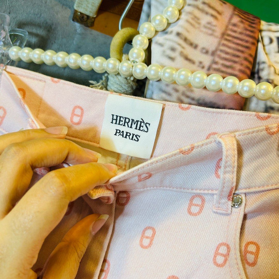 Hermes Denim Pants (Category: Luxury Apparel) located in Baguio. Submitted by luxecycleph (Listing ID 1356073343, Image 2). Description: READ BEFORE OFFER SIZE: waist 26 x length 36.5 Small to Medium CONDITION: Excellent SHOP RULES * payment first (thru gcash only) * pay today, ship the next day (thru j&t) * manage your expectations (items are secondhand & thrifted) * return & refund are only accepted for valid reasons * no bogus buyers- just tel
