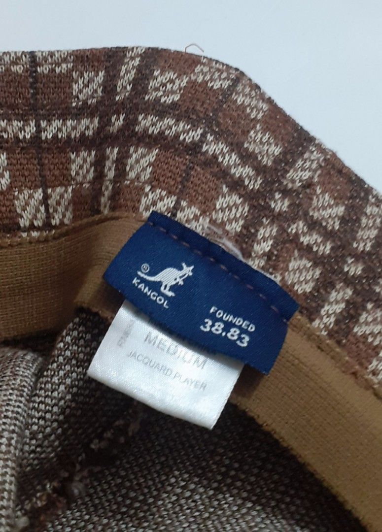 KANGL JACQUARD PLAID BUCKET HAT (Category: Hats & Beanies) located in Manila. Submitted by eriiicaspage (Listing ID 1356198917, Image 3). Description: PreOWNED ^LIKENEW Authentic 💯 KANGOL Vintage BROWN JACQUARD PLAID BUCKET HAT UNISEX MEDIUM No Issue Great Condition 9/10 Sold at 1180 /Ship ♡.