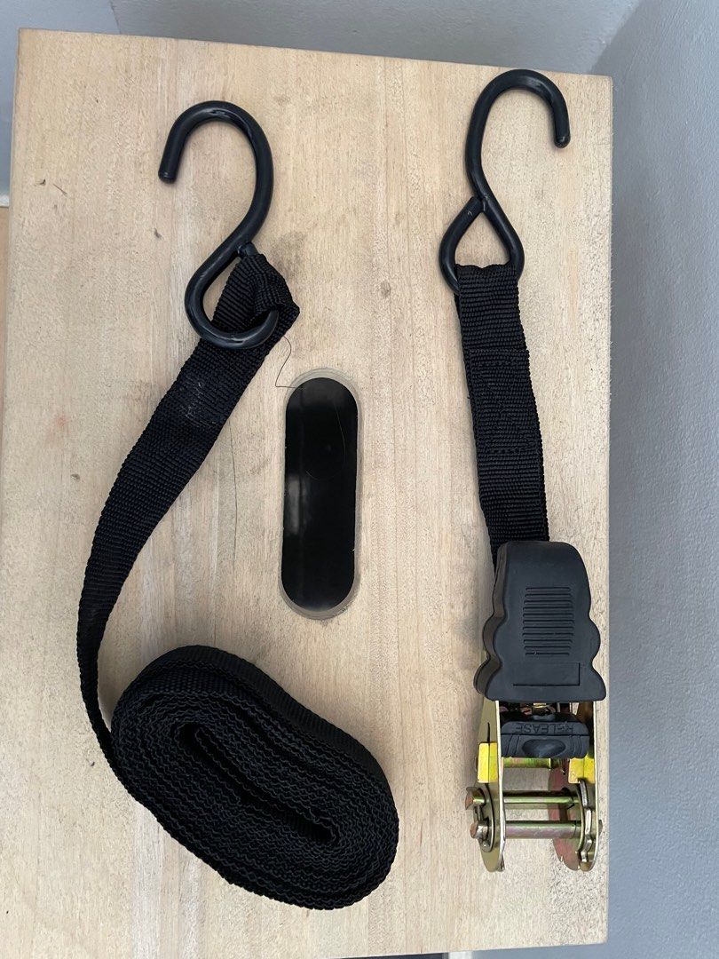 k.kampers Tie Down Cargo Ratchet Strap (Category: Other Automotive Parts and Accessories) located in Paranaque City. Submitted by kiddiecaveph (Listing ID 1356074093, Image 2). Description: Strap with Hook - 250 Strap - 150.