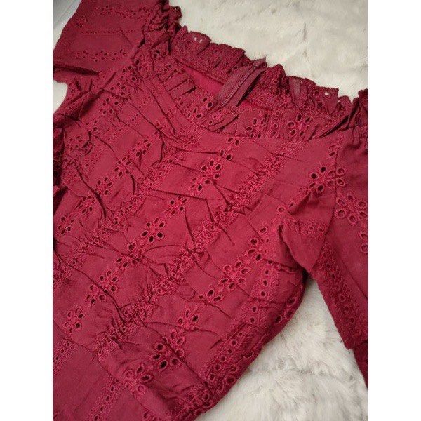 Maroon Jumpsuit (Category: Jumpsuits) located in Ipoh. Submitted by styleyourself_ (Listing ID 1356166315, Image 3). Description: Brand new with tag Length 68cm S:bust78cm~waist66cm~hips88cm Retail price: Rm69, selling at rm22.