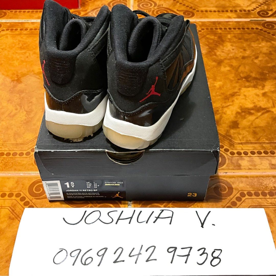 Nike Jordan 11 Retro 72-10 (Category: Babies & Kids Fashion) located in Las Pinas. Submitted by bazach (Listing ID 1356208659, Image 3). Description: Nike Jordan 11 Retro 72-10 Size 1.5y *Name on photo is my husband Comes with box RFS: Decluttering.