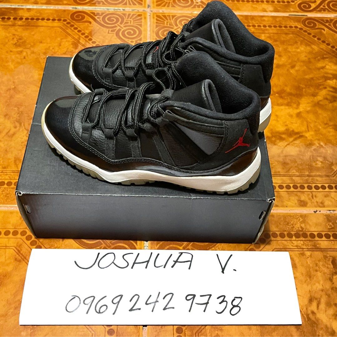 Nike Jordan 11 Retro 72-10 (Category: Babies & Kids Fashion) located in Las Pinas. Submitted by bazach (Listing ID 1356208659, Image 2). Description: Nike Jordan 11 Retro 72-10 Size 1.5y *Name on photo is my husband Comes with box RFS: Decluttering.