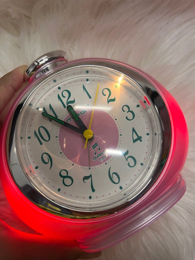 JAPAN PINK CUTE AUTHENTIC MAG ALARM CLOCK (Category: Clocks) located in Quezon City. Submitted by cleoshoppe (Listing ID 1356212294, Image 3). Description: •New batteries •Tested and all functions still working •Bought from Japan, just decluttering.