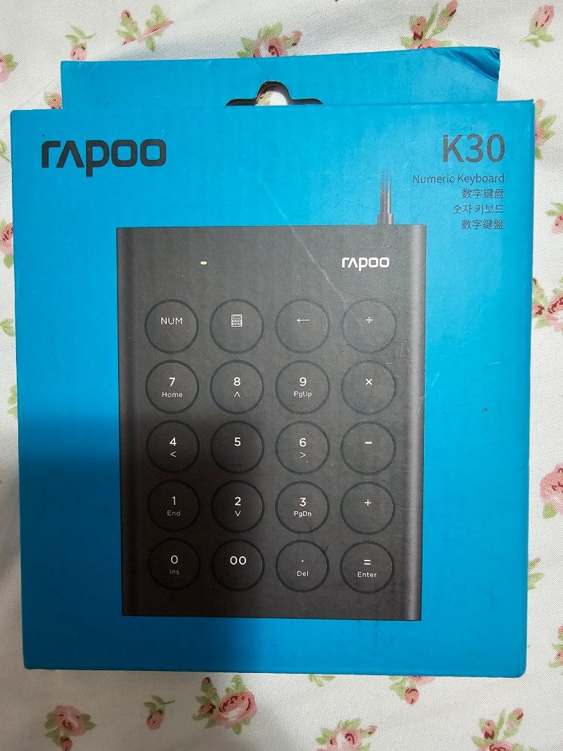 Rapoo K30 Laser Carved Keycap Wired Numeric Keyboard (Category: Computer Keyboard) located in Manila. Submitted by intuyuutaa (Listing ID 1356134578, Image 1). Description: Rapoo K30 Laser Carved Keycap Wired Numeric Keyboard Brand new MOP: gcash, maya, metrobank MOD: lbc, j&t, sdd, meetup.