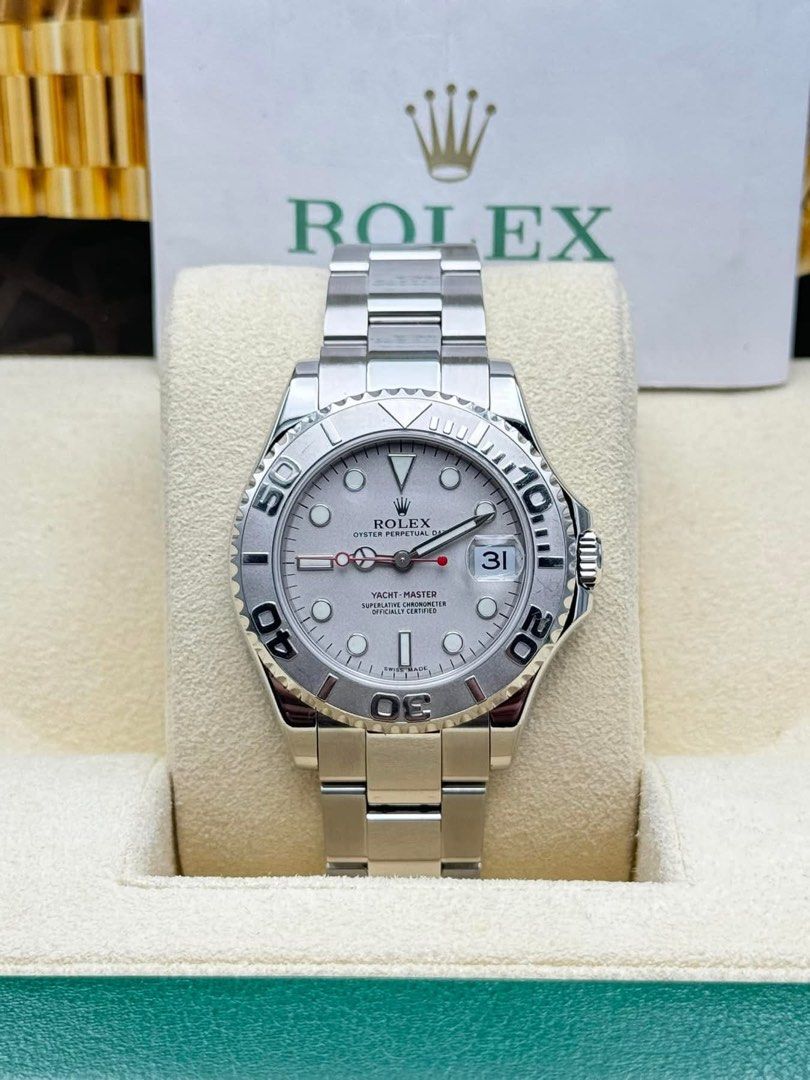 rolex yatch master (Category: Luxury Watches) located in Cabanatuan. Submitted by albertgonzales27 (Listing ID 1356152645, Image 2). Description: For sale/Trade Rolex Yachtmaster Men size 40mm Platinum 2006 Complete Box and Paper 525k .