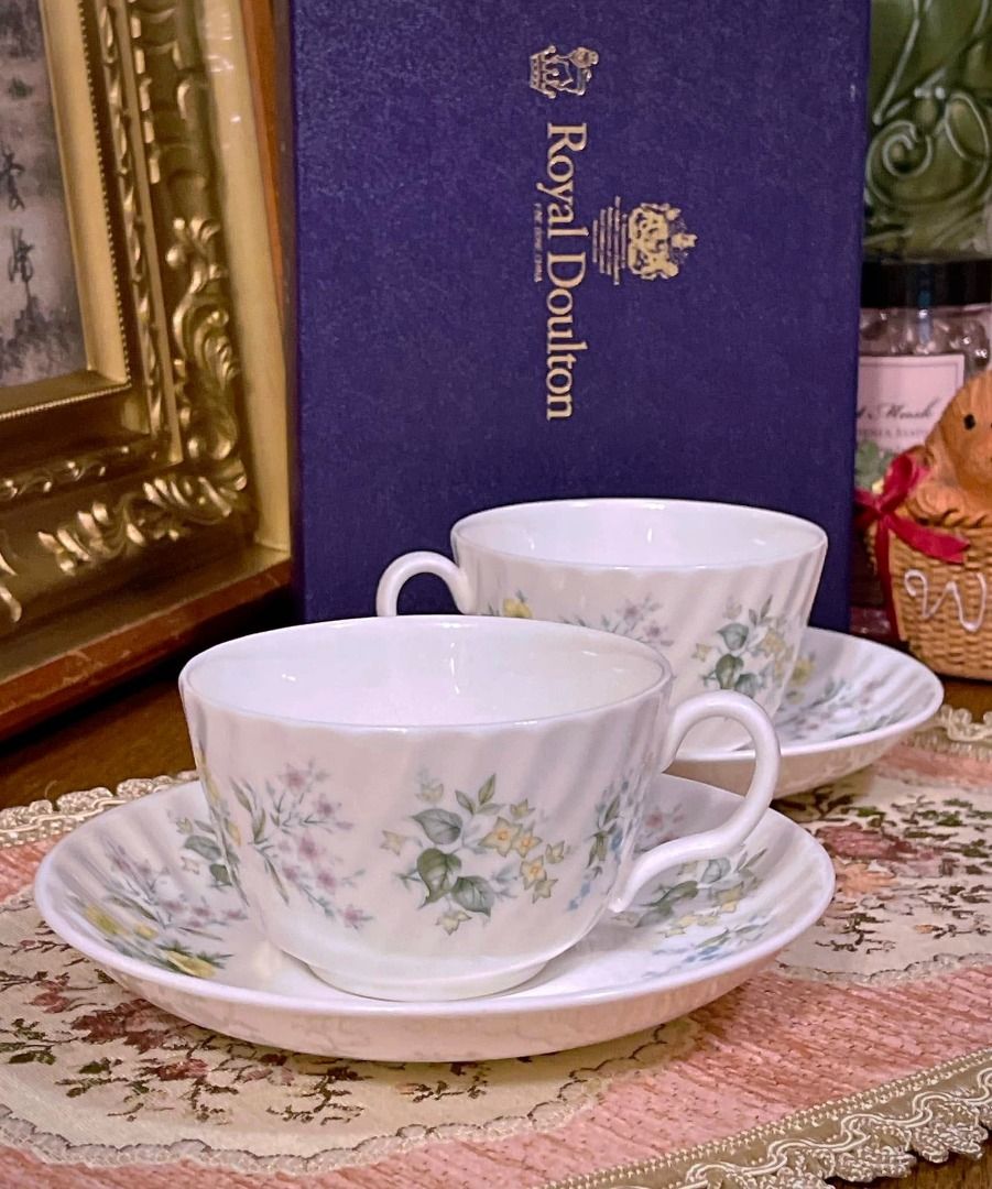 ROYAL DOULTON MINTON – Exquisite Spring Valley Floral Pattern Made in England Cup & Saucer Set (Category: Coffee & Tea Tableware) located in Dasmarinas. Submitted by mecchyakawaiijapanesestore (Listing ID 1356121812, Image 1). Description: ROYAL DOULTON MINTON – Exquisite Spring Valley Floral Pattern Made in England Cup & Saucer Set This exquisite Spring Valley Minton cup and saucer set is a timeless example of fine English craftsmanship. Made fr