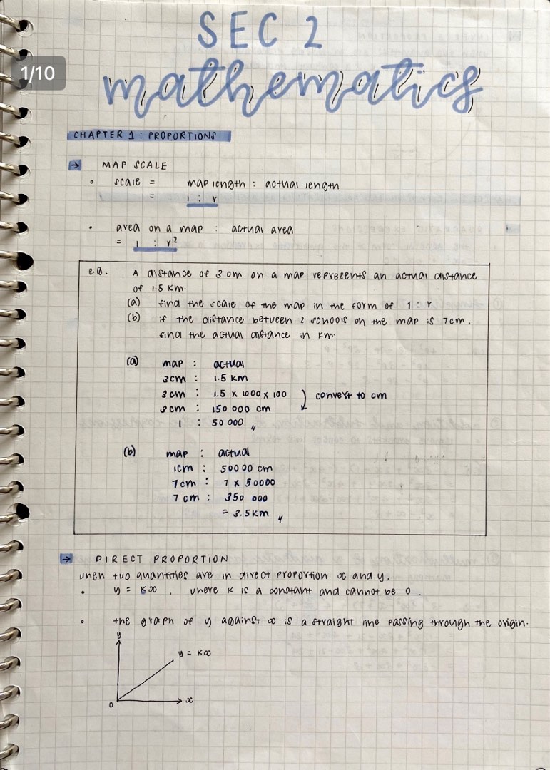Sec 2 Math notes (express), Hobbies & Toys, Books & Magazines ...