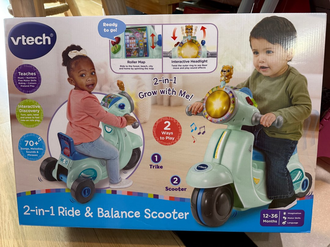 Vtech 2 in 1 Ride and Balance Scooter, 兒童＆孕婦用品, 嬰兒玩具 - Carousell