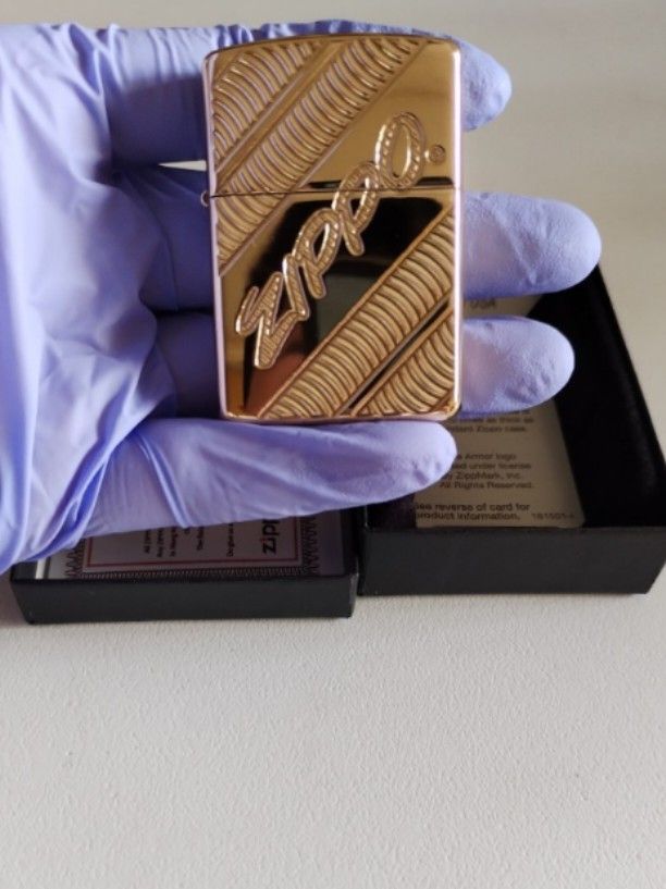 Zippo lighter gold coiled collectible (Category: Vintage Collectibles) located in Quezon City. Submitted by void_inventories (Listing ID 1356098137, Image 1). Description: Retail price= ₱6,140.00 🌟 Mod: J&t(free shipping) , lalamove, pick up, or meet up 🌟 Mop: Gcash or cash 🛑 Banawe del monte Quezon City.