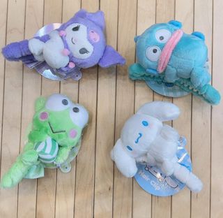 🇯🇵日本直送🇯🇵 Sanrio Kuromi、水怪、青蛙、玉桂狗毛公仔造型鯊魚髮夾 尺寸：長約16cm 售價：$189/個64243745522307110