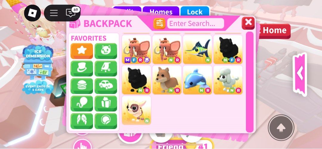 adopt me assorted neon / mega / legendary pets (Category: In-Game Products) located in Cavite. Submitted by leiluvsu (Listing ID 1361135491, Image 2). Description: prices range from 10-1000 ~ kindly dm me for offers ~ most no pot legs are only 10 pesos.
