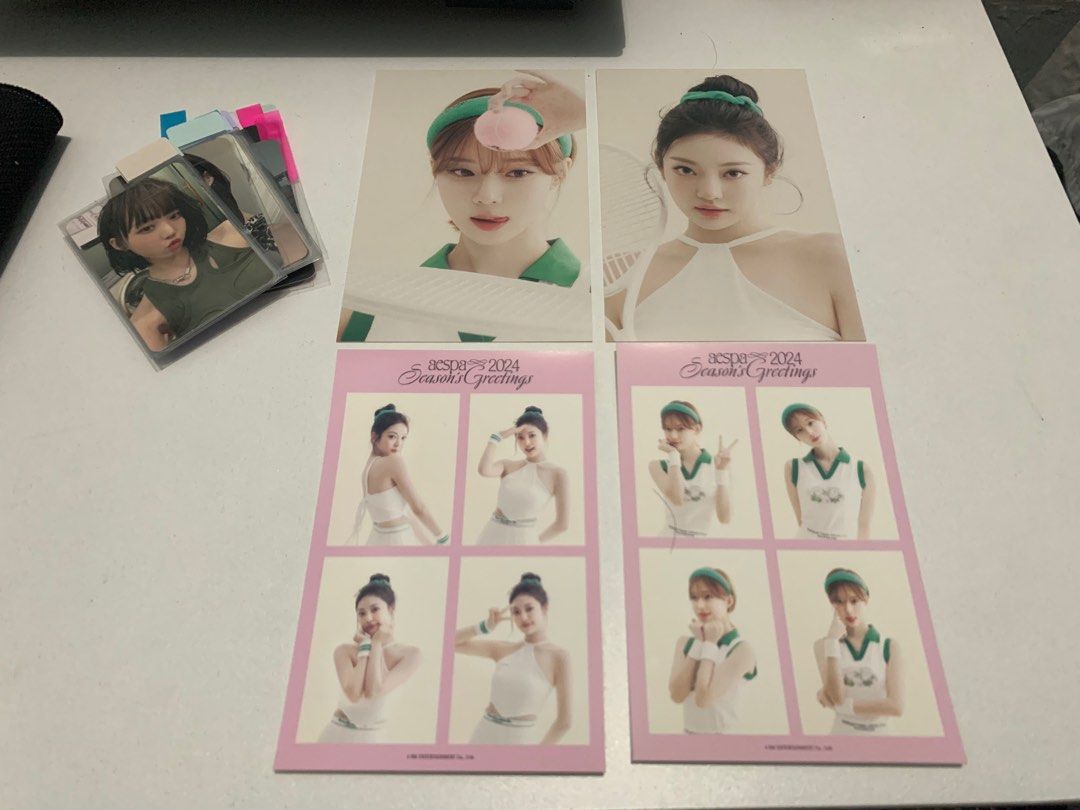 Aespa Photocard Set (Category: Raw Singles) located in Cebu City. Submitted by kurstuff (Listing ID 1361091644, Image 2). Description: selling as a set = ₱1,000 ✨FREE SHIPPING✨ x sensi, onhand loc: talamban, cebu mod: J&T mop: gcash/payo t. wts Ifb ph winter aespa stamp on it my world photocard pc season’s greetings sg24 karina giselle ningning Id pob selca selfie drama.
