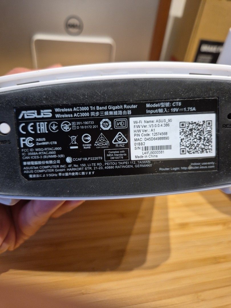 Asus CT8 AI Mesh Wifi Router AC3000, Computers & Tech, Parts ...