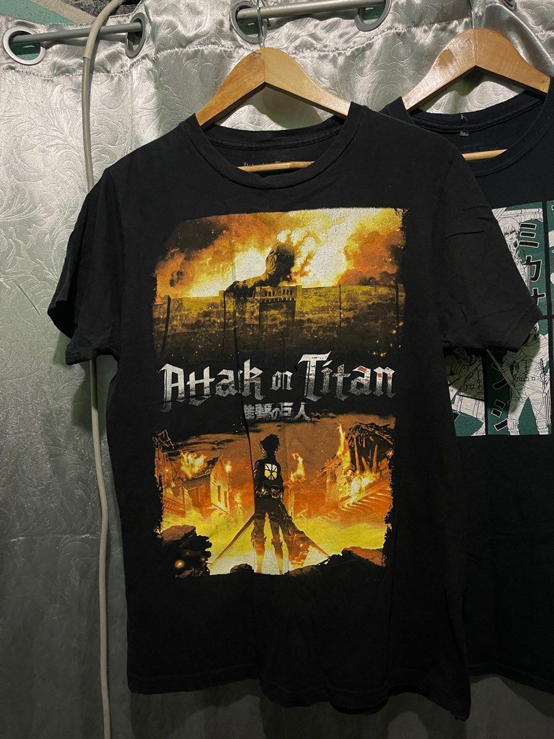Attack on titan shirt (Category: Tshirts & Polo Shirts ) located in Antipolo. Submitted by uncommonfinds_ph (Listing ID 1361164788, Image 2). Description: Attack on titan Shirt ASPACK Na Small & medium Good condition Minor issue .