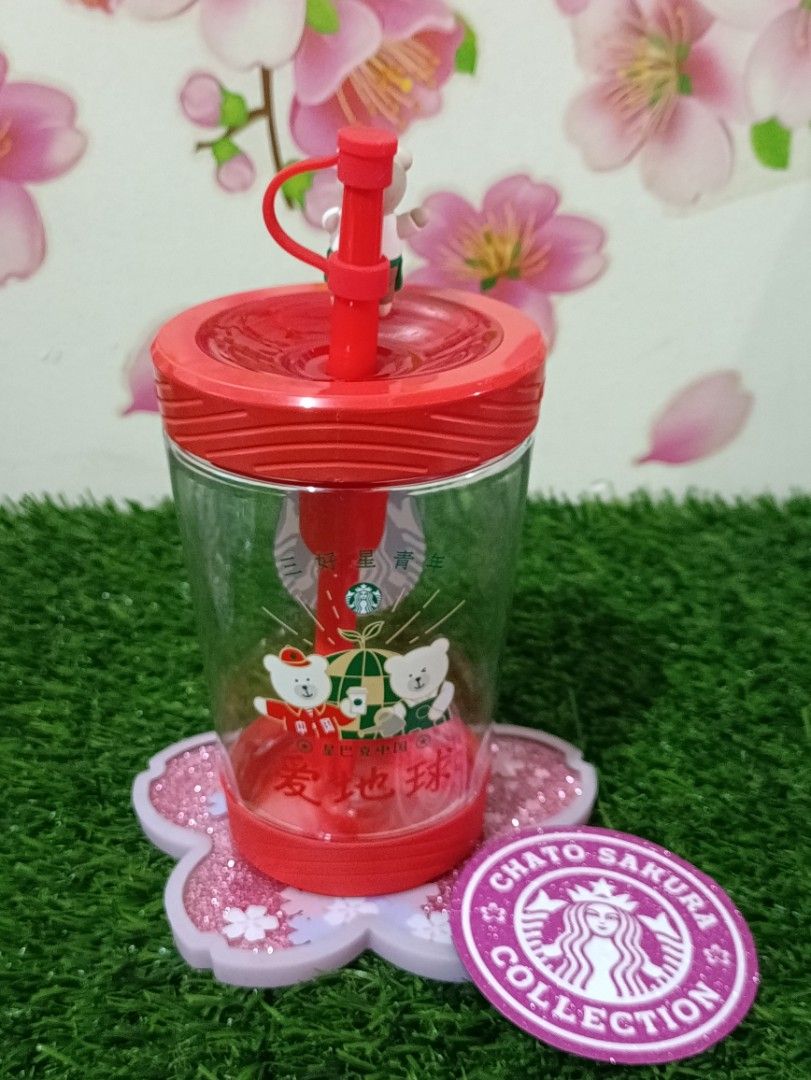Authentic Starbucks Tumbler from China (Category: Water Bottles & Tumblers) located in Santa Rosa. Submitted by best_seller99 (Listing ID 1361159982, Image 2). Description: Authentic Starbucks Tumbler with Bearista Straw Cover. Never been used with SKU. Please see the actual photos 📸 What you see is what you get. MOP: GCash (Pay First) Courier: LBC or Lalamove (delivery/shipping fee will be charged to the buyer). Location: Santa Rosa City, Lagun