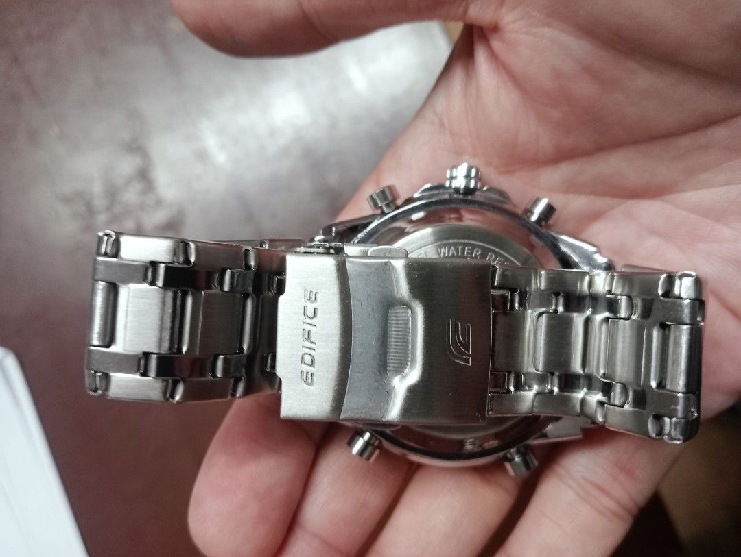 Casio G-Shock Edifice Stainless Steel (Category: Men's Watches) located in Davao. Submitted by highelevationcoffeeofficial (Listing ID 1361149828, Image 2). Description: For Sale: Casio G-Shock Edifice Class: A (made in Japan) Condition: Like New (seldom use) Case and Bezel Material: Stainless Steel Band: Stainless Steel Band One Touch 3 fold clasp For more info, just reach us through 09943185034. Thank you. God Bless..