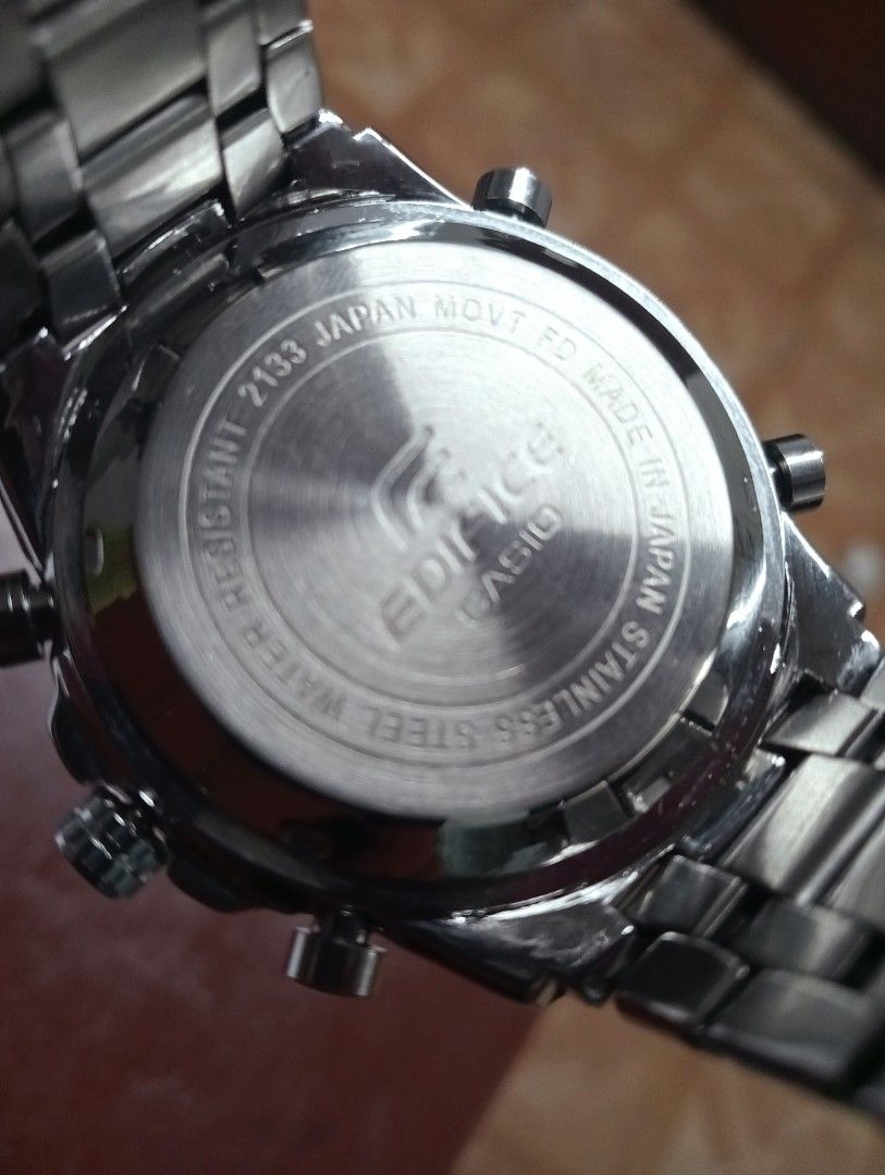Casio G-Shock Edifice Stainless Steel (Category: Men's Watches) located in Davao. Submitted by highelevationcoffeeofficial (Listing ID 1361149828, Image 3). Description: For Sale: Casio G-Shock Edifice Class: A (made in Japan) Condition: Like New (seldom use) Case and Bezel Material: Stainless Steel Band: Stainless Steel Band One Touch 3 fold clasp For more info, just reach us through 09943185034. Thank you. God Bless..
