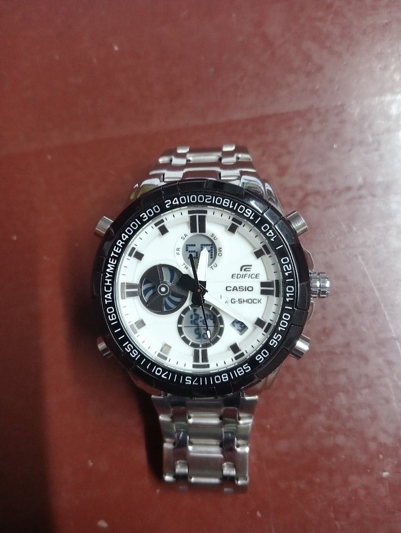 Casio G-Shock Edifice Stainless Steel (Category: Men's Watches) located in Davao. Submitted by highelevationcoffeeofficial (Listing ID 1361149828, Image 1). Description: For Sale: Casio G-Shock Edifice Class: A (made in Japan) Condition: Like New (seldom use) Case and Bezel Material: Stainless Steel Band: Stainless Steel Band One Touch 3 fold clasp For more info, just reach us through 09943185034. Thank you. God Bless..