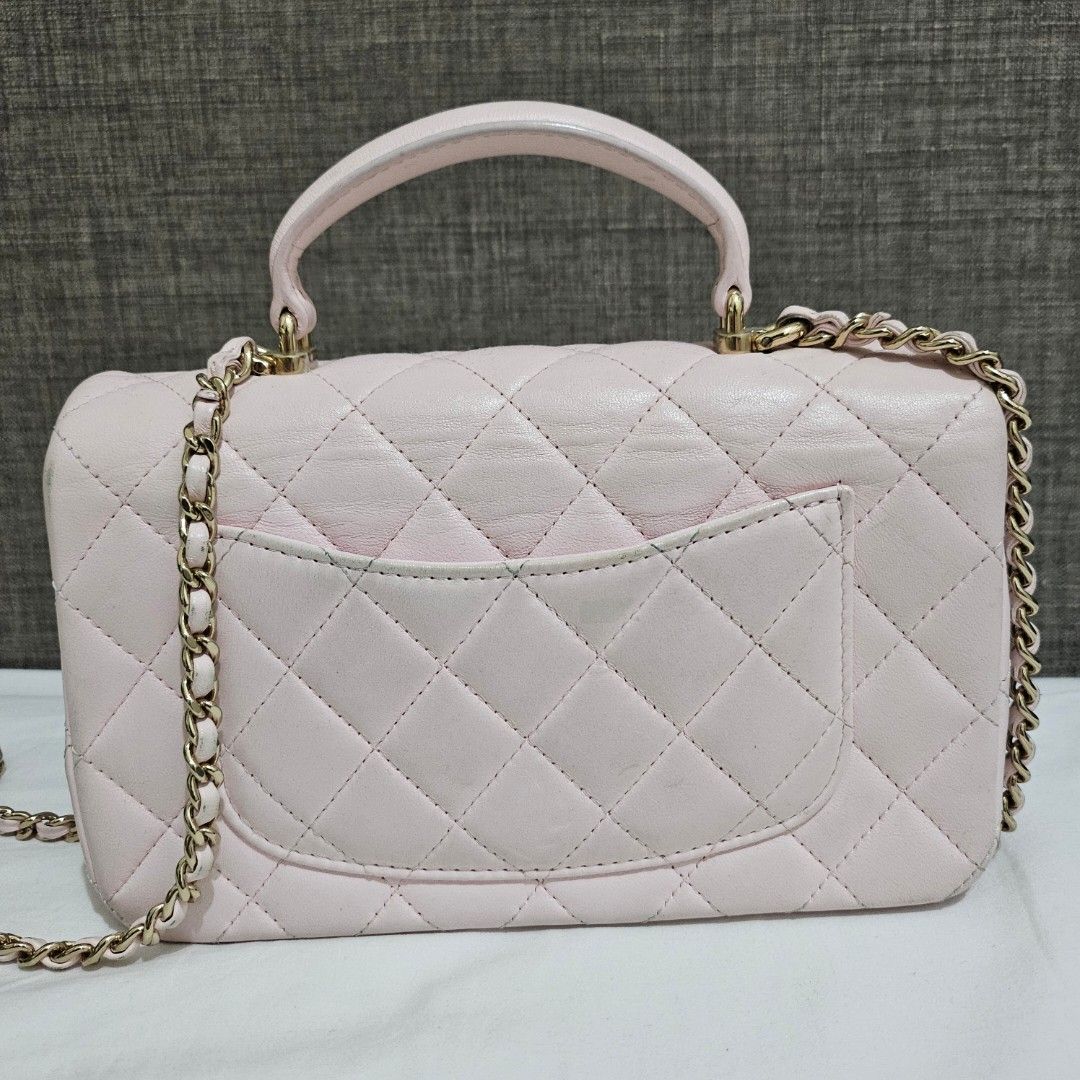 Chanel Mini Rectangular Flap Top Handle (Category: Luxury Bags & Wallets) located in Manila. Submitted by decluttering_account (Listing ID 1361134134, Image 2). Description: Chanel Mini Rectangular Flap with top handle Microchip Purchased March 2022 Inclusions are box, dustbag, and receipt.