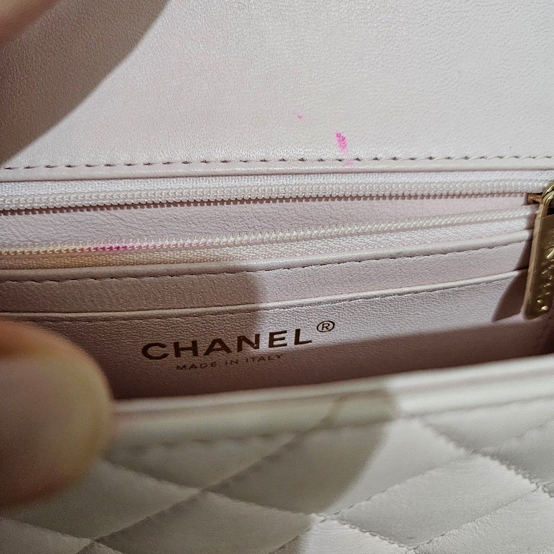 Chanel Mini Rectangular Flap Top Handle (Category: Luxury Bags & Wallets) located in Manila. Submitted by decluttering_account (Listing ID 1361134134, Image 3). Description: Chanel Mini Rectangular Flap with top handle Microchip Purchased March 2022 Inclusions are box, dustbag, and receipt.