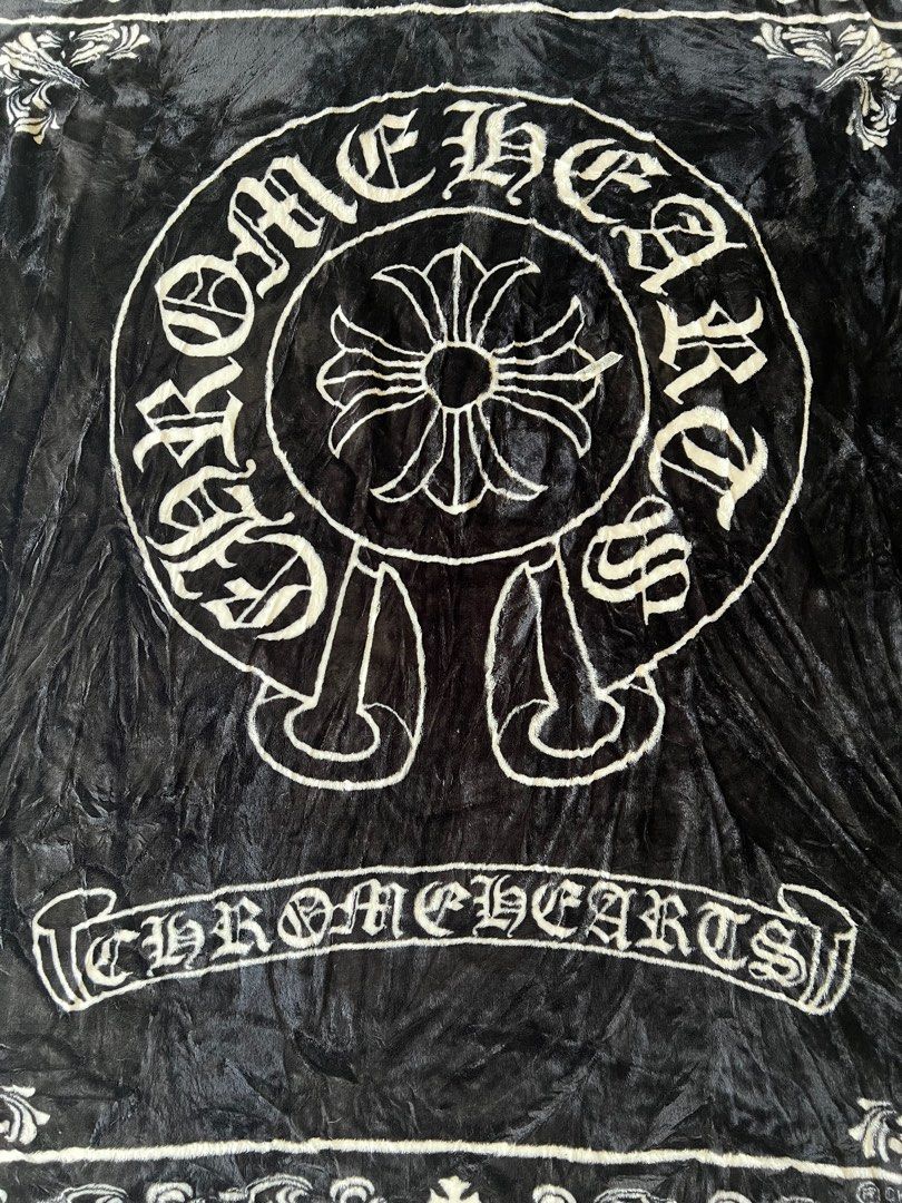 Chrome hearts blanket (Category: Luxury Accessories) located in Bacolod City. Submitted by Garments_09 (Listing ID 1361101645, Image 2). Description: Authentic chrome hearts blanket Legit checked by the veterans Measurements Length:54 inches Width: 50 inches No visible flaws.