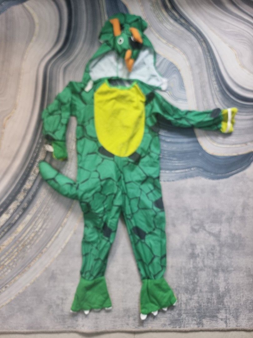 Dinosaur Costume (Category: Babies & Kids Fashion) located in Makati City. Submitted by PeppermintPanda (Listing ID 1361133165, Image 1). Description: Triceratops costume MOP: GCash, Maya, BPI, BDO Pay now, same day shipping via Grab/Lalamove or buyer's courier of choice sf c/o buyer.