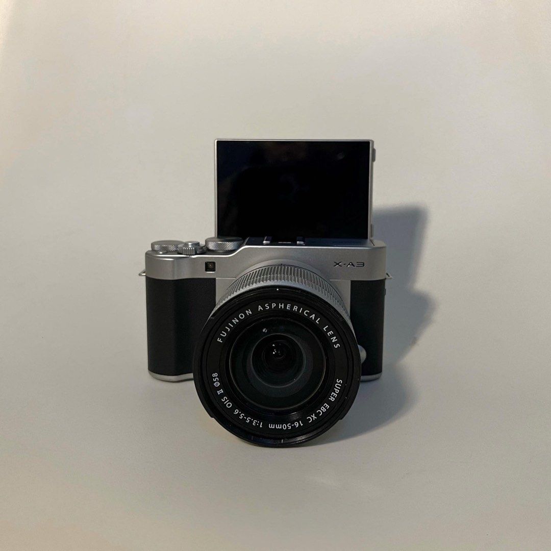 FUJIFILM XA3 (Category: Cameras) located in Rizal. Submitted by e____declutter (Listing ID 1361119553, Image 1). Description: FUJIFILM XA3 Php 16,999 - good condition - no functional issue - wifi, zoom, and flash all working properly Issue: dents and paint chips on body (signs of usage) Inclusions: - Box - Manuals - Body - 16-50mm kit lens - 1 Battery - Body Cap - Lens Cap Location: Lower Antipolo Please note that this is a secondhand unit, sold 