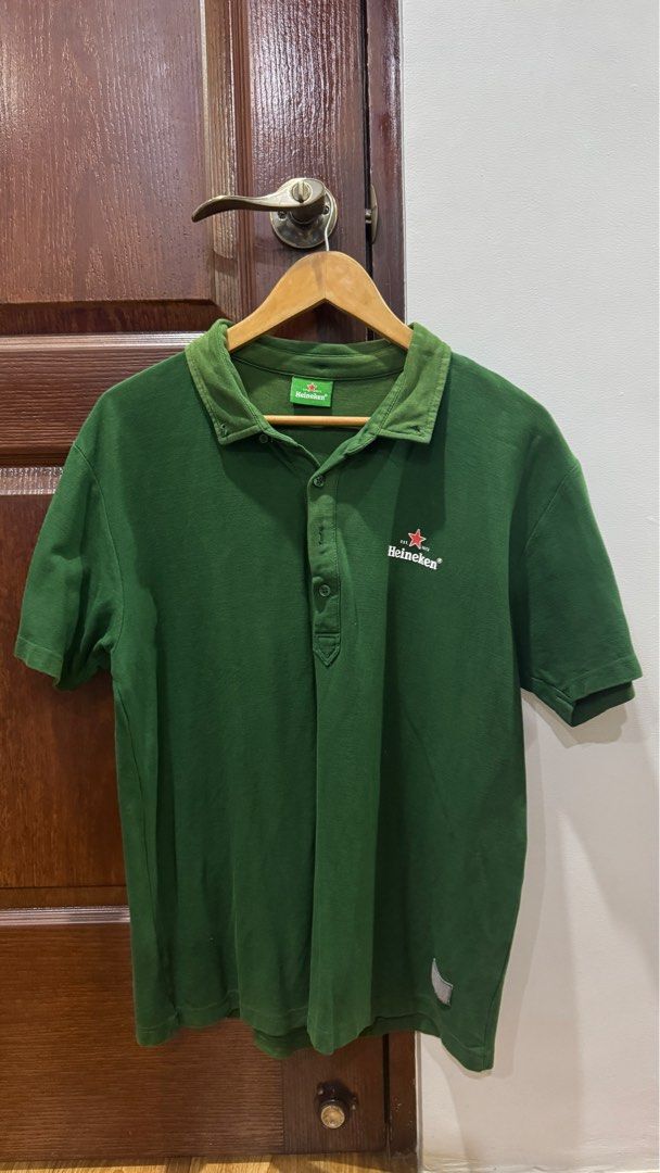 Heineken Poloshirt (Category: Tshirts & Polo Shirts ) located in Quezon City. Submitted by gtaV_character (Listing ID 1361164584, Image 1). Description: Lightly used, still in good condition. Gcash payment only.
