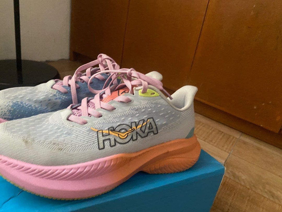 Hoka Mach 6 (Category: Sneakers) located in Naga. Submitted by empr_ (Listing ID 1361094837, Image 2). Description: SALE! SALE! SALE! Hoka Mach 6 for Women. Excellent used condition. Perfect for running. Super lightweight and highly cushioned. By far the best running shoes l’ve ever tried..