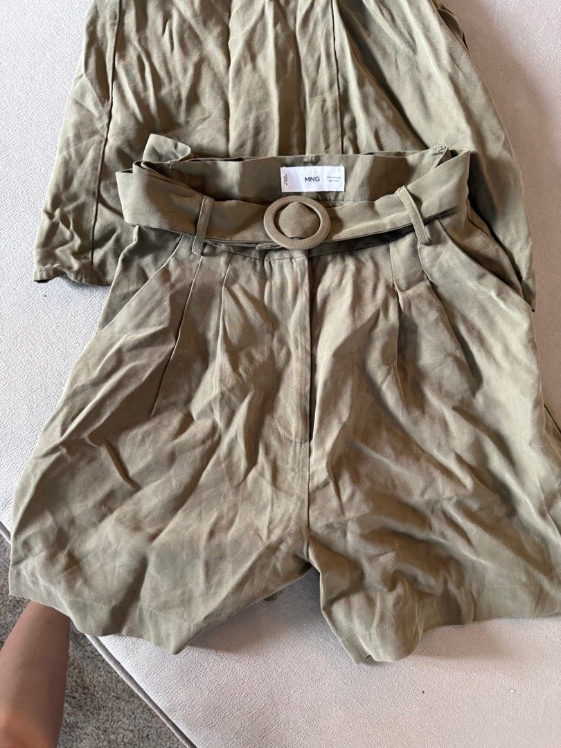 Mango set crisscross top and shorts (Category: Sets or Coordinates) located in Taguig. Submitted by cmcloset77 (Listing ID 1361062952, Image 3). Description: Selling as a set. Crisscross top is small. The shorts is XS but a bit loose. Used once only.