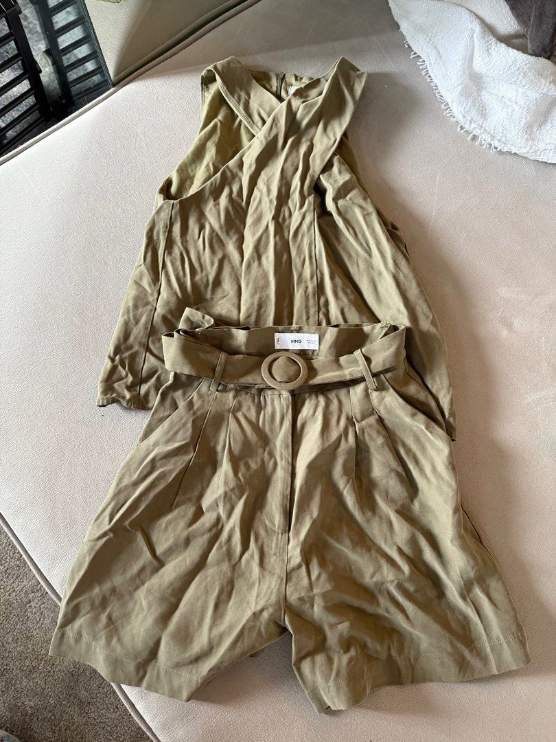 Mango set crisscross top and shorts (Category: Sets or Coordinates) located in Taguig. Submitted by cmcloset77 (Listing ID 1361062952, Image 1). Description: Selling as a set. Crisscross top is small. The shorts is XS but a bit loose. Used once only.