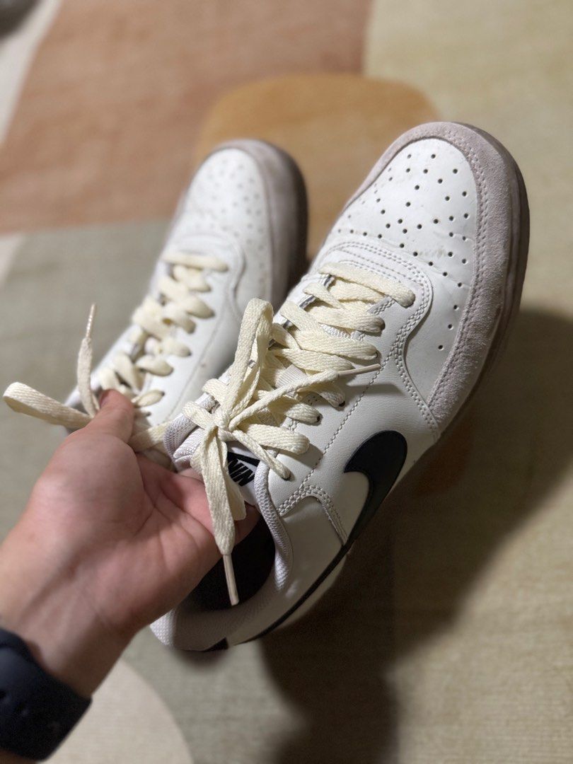 Nike Court Vision Low (Category: Sneakers) located in Manila. Submitted by yellydeclutter (Listing ID 1361144509, Image 1). Description: Size 9.5 Used twice Payment thru Gcash / BDO .
