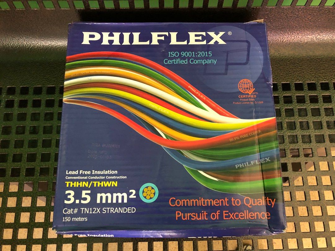 Philflex Thhn Wire #12 150 meters (Category: Construction Tools & Equipment) located in Manila. Submitted by chestangenmdse (Listing ID 1361081274, Image 1). Description: Philflex Thhn Wire 3.5mm2 150m.