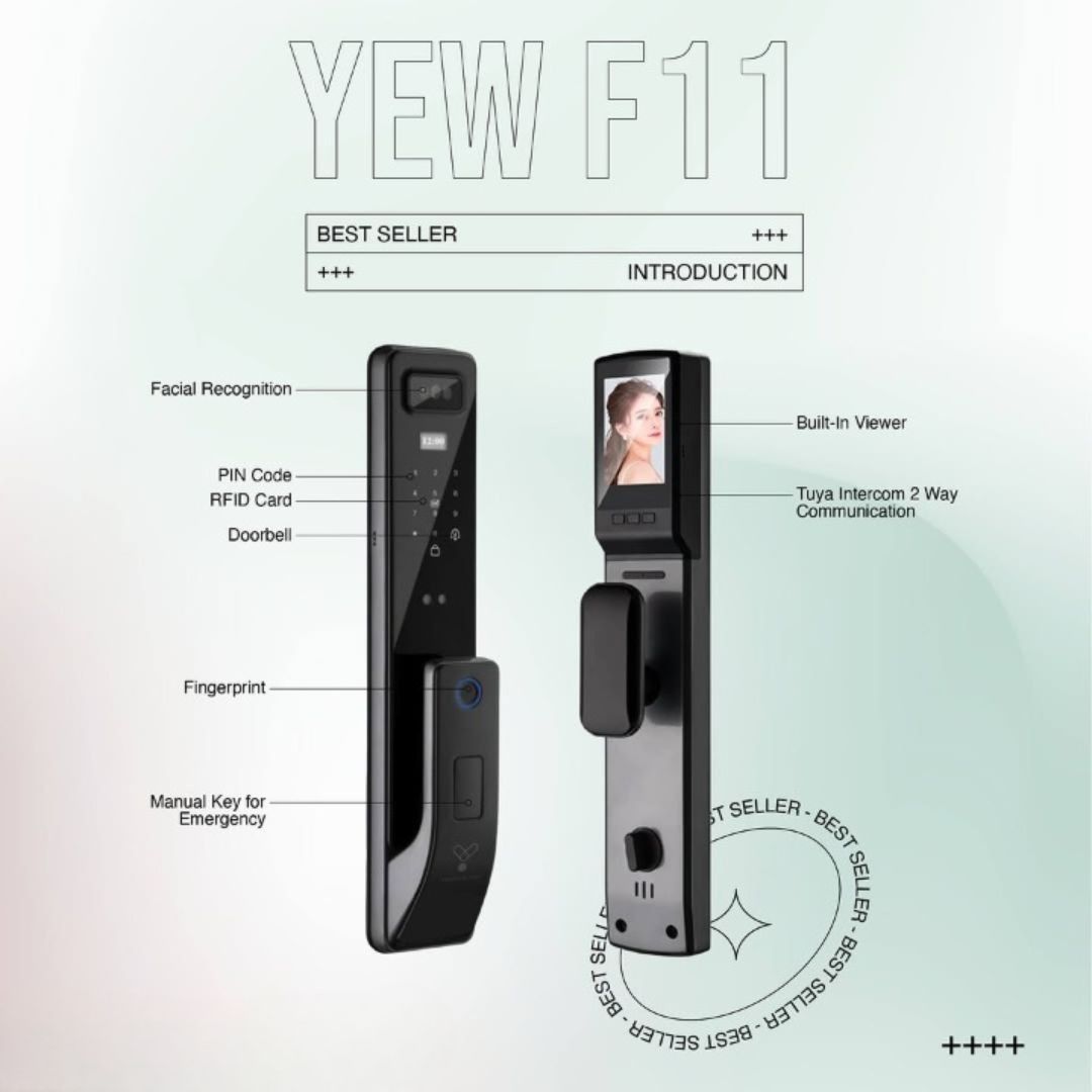 (Raya Sale) Yew F11 Facial Recognition Door Digital Lock + U3 Gate ...