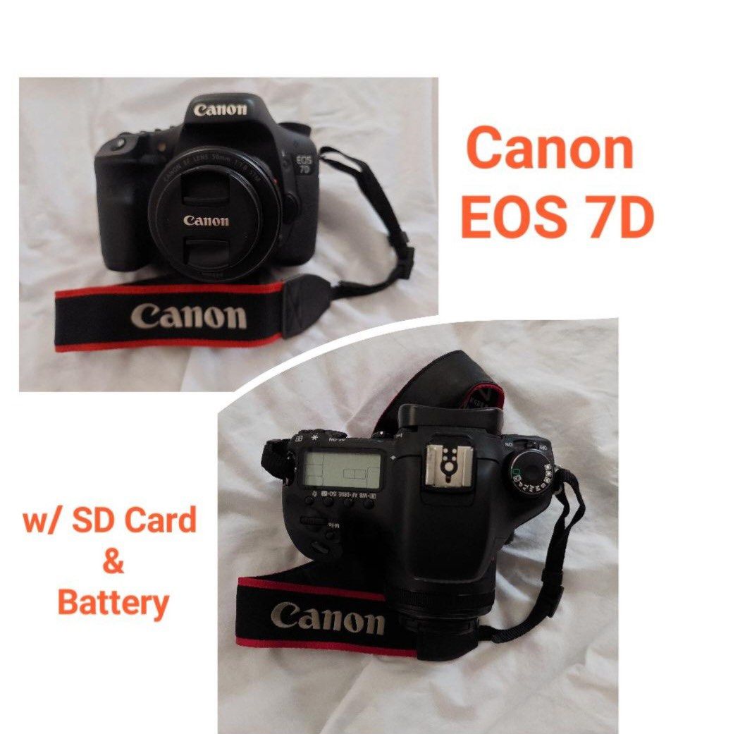RUSH SALE!! DSLR Canon EOS 7D (Category: Cameras) located in Antipolo. Submitted by applenarc (Listing ID 1360654090, Image 1). Description: Very good condition pre-owned Canon Dslr EOS 7D Metal body and weatherproof (new dslr’s are now made of plastic) With the ff: camera bag, zoom lens, macro lens, brand new SD card, SD card reader, camera cleaning kit..
