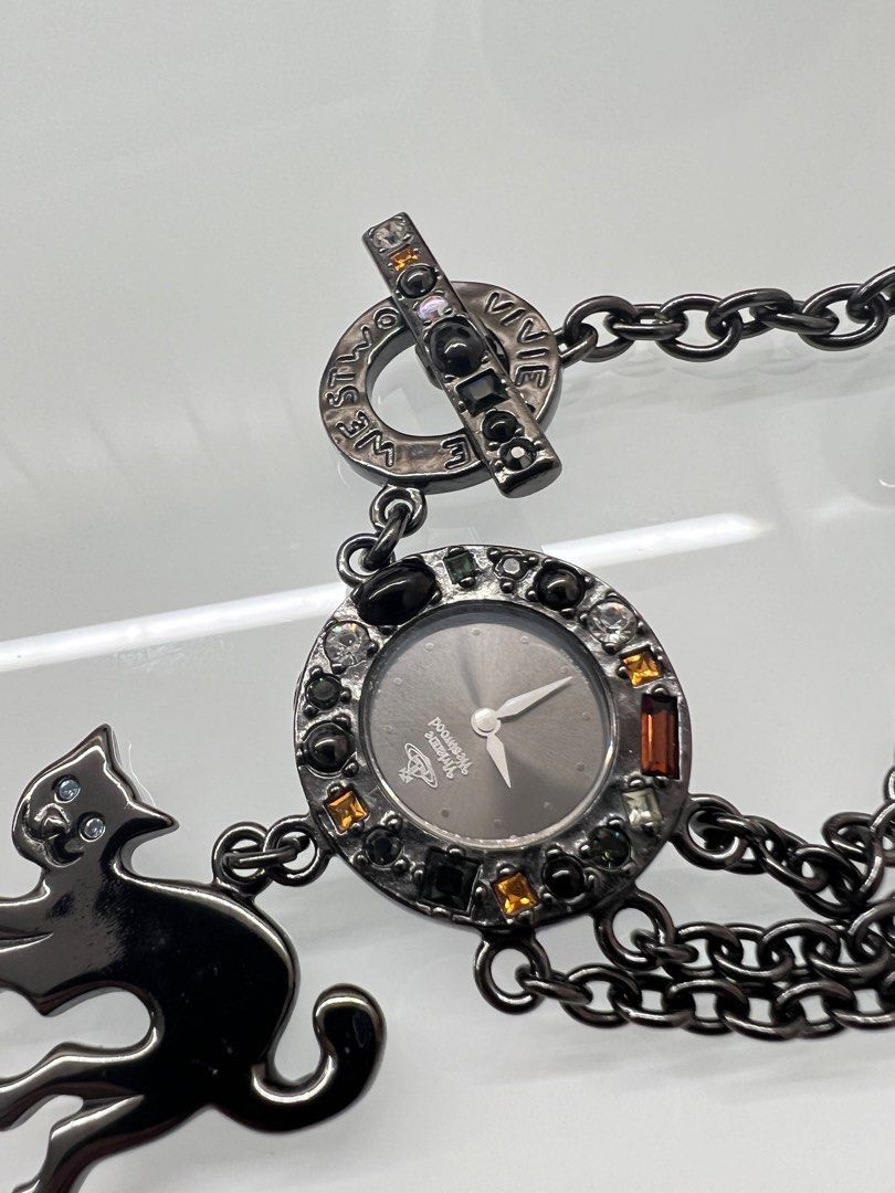 Vivienne Westwood Black Cat series Watch UsedVery Rare 黑貓
