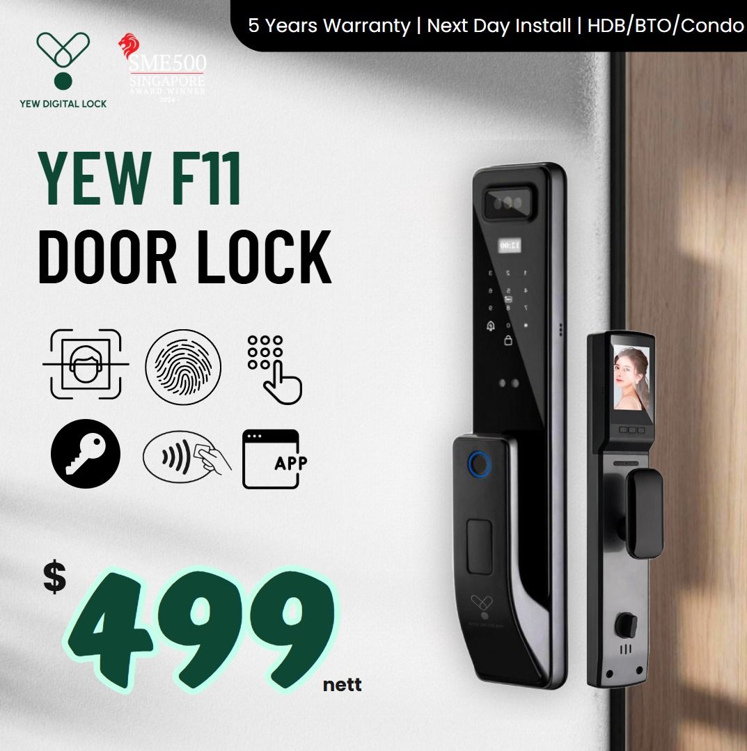 Yew F11 Facial Recognition Door Lock | Free Installation | Next Day ...