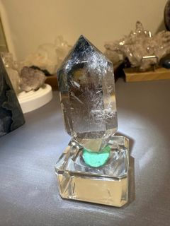 Green Phantom Thousand Layer Double Terminated White Crystal Cluster for Wealth64238735260291110