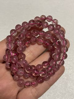 「性價比」草莓晶 7mm+ 3圈 多圈 水晶 手鏈 手串 DIY 之選64244114594307110