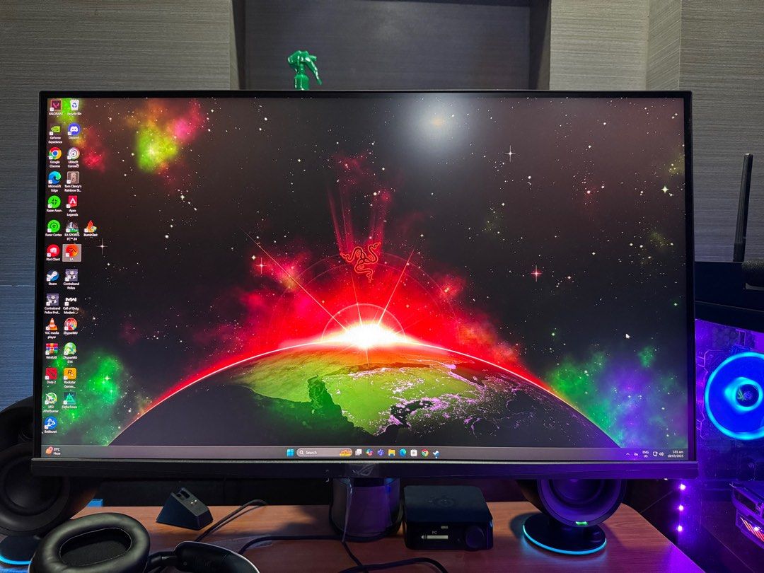 ASUS ROG SWIFT PG32UQ (Category: Monitor Screens) located in Manila. Submitted by mark050525 (Listing ID 1361213204, Image 1). Description: Selling asus rog swift pg32uq Bought for 85k Complete with box Open for meet up Check all u want Sta mesa area Rfs: upgrade .