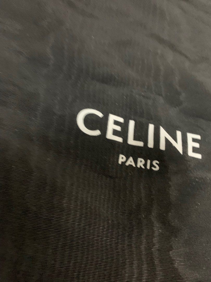 Auth Celine string bag (Category: Luxury Bags & Wallets) located in Cabanatuan. Submitted by mjluxxejapan (Listing ID 1361263356, Image 3). Description: Fixed price approx 15”x 15” meas mganda texture makapal double lining .string pouch Details posted .