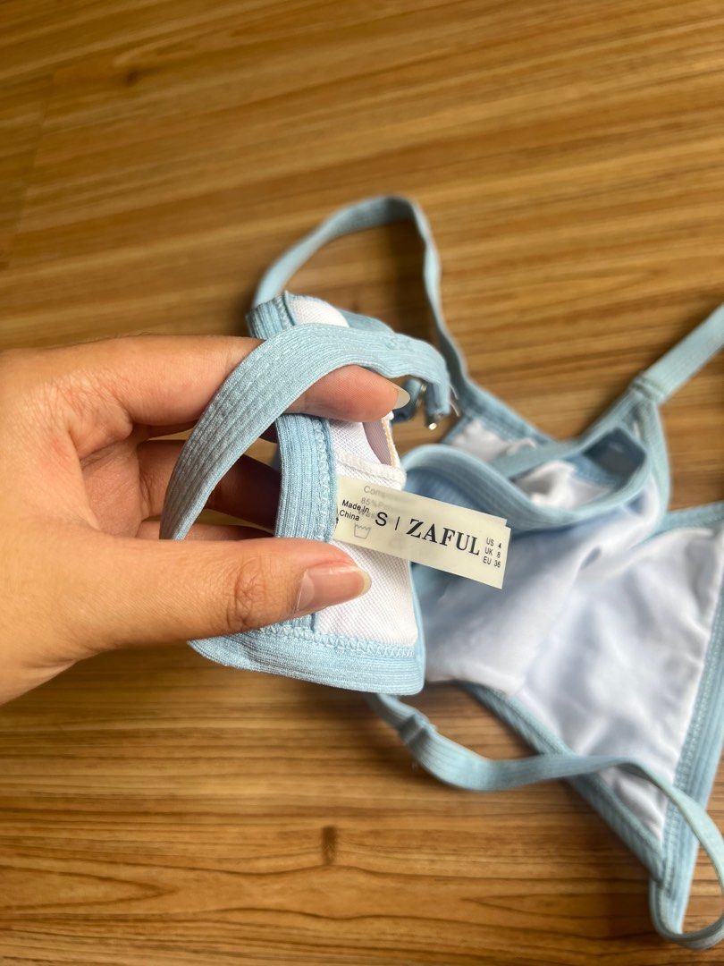 Baby blue zaful bikini (Category: Bikinis & Swimsuits) located in Mandaluyong City. Submitted by bythebean (Listing ID 1361238244, Image 3). Description: .