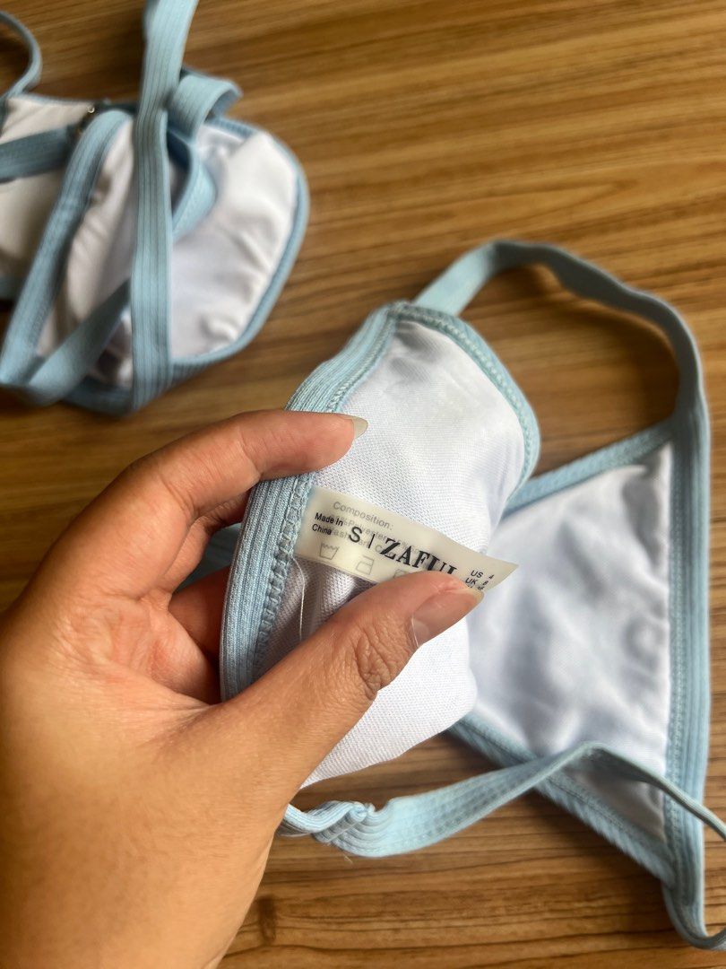 Baby blue zaful bikini (Category: Bikinis & Swimsuits) located in Mandaluyong City. Submitted by bythebean (Listing ID 1361238244, Image 2). Description: .