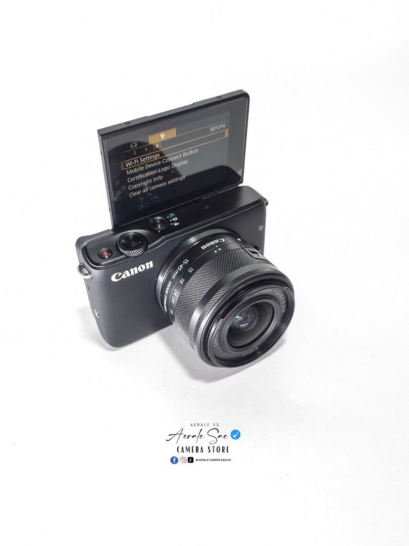 Canon EOS M10 + 15-45mm (Category: Cameras) located in Baguio. Submitted by aeralecamerastore (Listing ID 1361344022, Image 3). Description: Canon M10 + 15-45mm Lens ( Canon G7x Mark 2 Dupe ✨️ ) P 25,490 No issues Cosmetics : 9.9/10 ( almost new ) Good Condition Makinis parin ang unit Actual Photo Posted 📷 Inclusions : 📦 What's Included Canon M10 + 15-45mm Lens Charger Battery Cable Strap Camera Bag For more camera deals and new arrivals follow