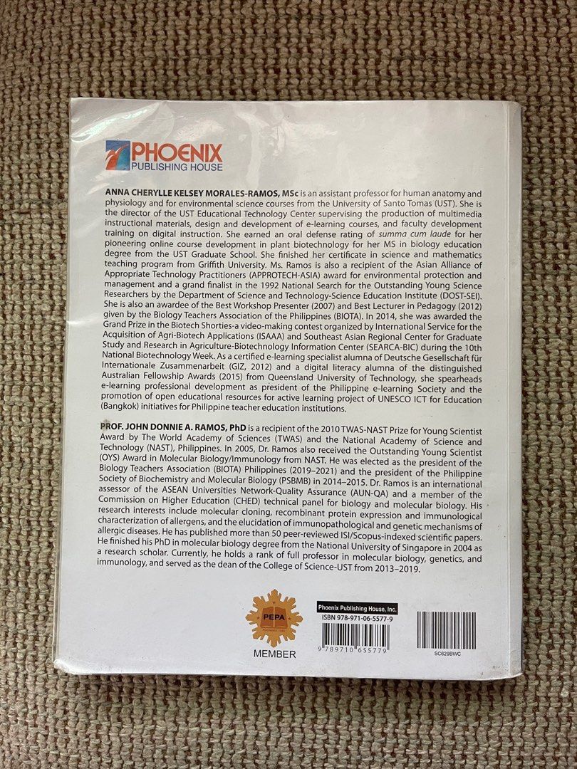 General Biology 1 Book Phoenix Publishing (Category: Textbooks) located in Nagcarlan. Submitted by inya_ (Listing ID 1361238788, Image 2). Description: General Biology 1 Phoenix Publishing - bought online secondhand - well used - with pencil annotations Mode of Payment: GCash or Cash on Delivery Mode of Shipping: LBC, J&T, Lalamove, or Flash Express Please message me for your questions, thank you!.