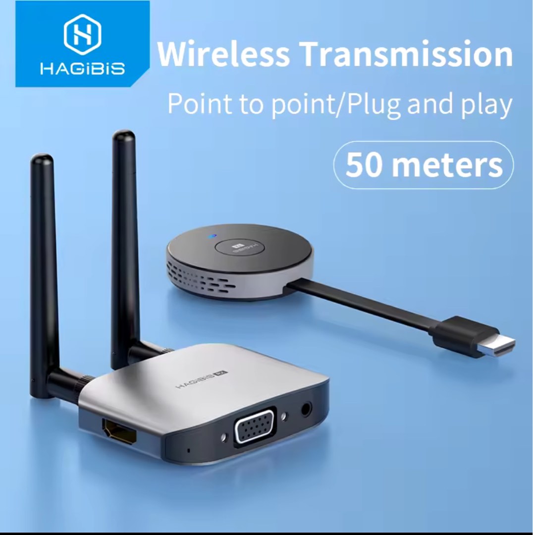 Wireless HDMI Transmitter & Receiver Kit - 150ft Range 1080P For PC/Laptop/TV To Monitor/Projector